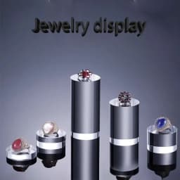 Acrylic Transparent Cylindrical Ring Jewelry Display Stand Doll Mold Storage Stand Earring Stand Makeup Photography Stand