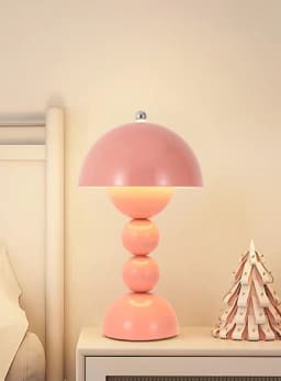 Table Lamp Mushroom Bud Atmosphere Night Light Nordic Style Retro Creative Living Room Bedroom Desk Decorative Light Girl Gift
