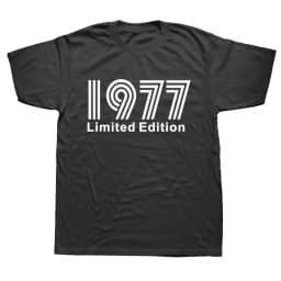 47th Birthday Gift Legends Born In 1977 47 Years Old T Shirts Summer Fathers Day Christmas Streetwear Short Sleeve Men vintage