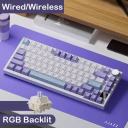 AJAZZ AK820 and AK820PRO Mechanical Gaming Keyboard 75% Layout PBT OEM Keycap RGB Backlight Full Key Anti-Ghosting Type-C