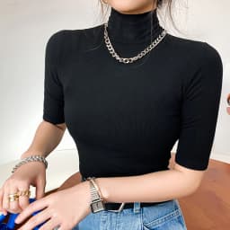 Basic Cotton T Shirt Women Turtleneck Slim Tshirt Short Sleeve T-shirts Female Casual Elasticity White Tee Shirt Femme Woman Top