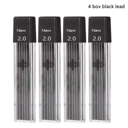 Full Metal 2.0 mm Mechanical Pencils Leads Set for Art Drawing Painting Color 2B Automatic Pencils Office School Pens Supplies