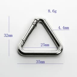 Metal Triangle Spring Gate O Ring Openable Leather Bag Handbag Belt Strap Buckle Connect Keyring Pendant Keychain Snap ClaspClip