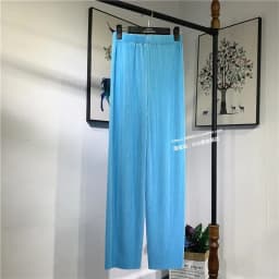 Women's Summer Chiffon Wide Leg Pants Casual Candy Color Loose Long Pants Lady Chic Solid Color High Waist Wide Leg Trousers