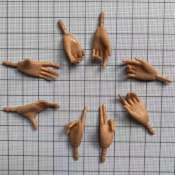 1/6 Doll Hands Feet Super White Beige Brown Doll Accessories 4 Gesture Doll Hands Decors For Female Dolls