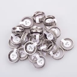 Wholesale Bulk 20pcs/Lots Rotatable Chain Spinner Stainless Steel Rings Decompression Jewelry For Men Women Mix Style