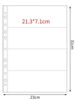11-Hole A4 Binder Refill Pages 10 Pack Multi-Grid for Photo Card Postcard Coin Collection Scrapbook Album