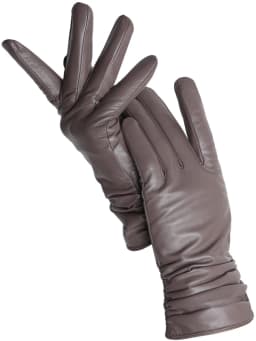 Simple Women's Gloves Winter Warm Plus Velvet Short Thin Touch Screen Gloves Driving Color Women's Leather Gloves High Quality