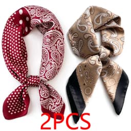 Luxury Silk Scarf Neckerchief Women's Silk Square Scarf Purse Scarf for Women Designer Silk Headscarf SJ01