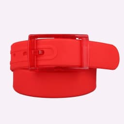 3.5x116cm High Quality Silicone Belt For Men And Women Universal Plastic Buckle Candy Colored Belt