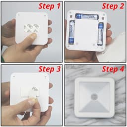 LED Night Light Smart Motion Sensor Battery USB Charging Operated Bedside Lamp Living Room Hallway Pathway Toilet Home Lighting