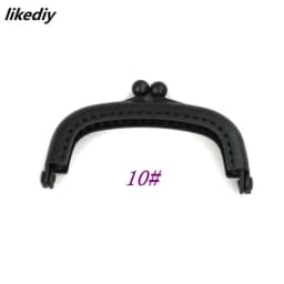 1 Piece Candy Color Arc Resin Plastic Purse Frame With Hole Kiss Clasp Lock DIY Bag Accessories