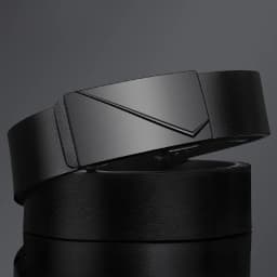 DINISITON Men PU Leather High Quality Automatic Buckle Belt Black Metal Luxury Leather Fashion Business Belt