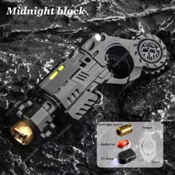 EDC Tactical Pistol Toy Fidget Spinner Ejectable Shell Toy Fidget Gear Gadget Stress Relief Anti-Anxiety Toy for Adults Gift