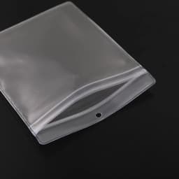 20pcs Transparent PVC Self-Sealing Bags with Hole Thickened Zipper Clear Plastic Storage Bags for Small Jewelry And Food Packagi