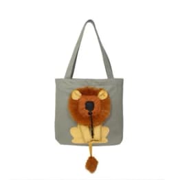 New Small Lion Cat Bag Shoulder Bag Diagonal Cross Handbag Small Kind Dog Animal Cartoon Canvas Pet Bag Ladies' And Children Bag