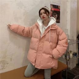 2023 Women's Winter Down Cotton Jacket 2025 New Korean Loose Fashion Short Female Hooded Thick Parkas Overcoat