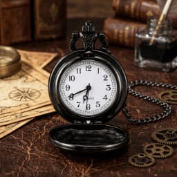 Classic Route 66 America Highway Motorcycle Pocket Watch Vintage Steampunk Style Quartz Pocket Watch with Chain Necklace