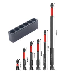 Anti Slip Bits Magnetic Screwdriver Bit Set D1 Alloy Steel Impact Resistance Bits-3/6/12Pcs Suitable for Electric Drills