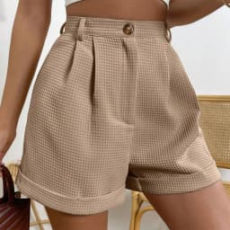 Office Lady Solid Shorts For Women Summer Y2k Loose Short Trousers Elegant Korean Fashion High Waisted Short Solid Simple Pants