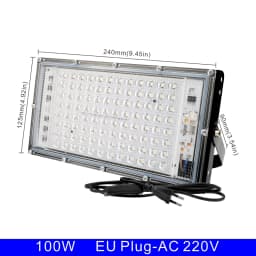 Led UV Floodlight 110V 220V 50W 100W Party Light 395nm 400nm IP65 Waterproof Ultraviolet Fluorescent Stage Lamp with US/EU Plug