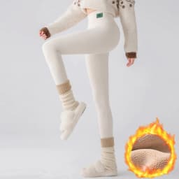 Women's Fleece Lined Leggings Thermal Winter Warm Thick Tights High Waisted Warm Skinny Pants For Cold Weather