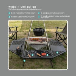 CAMPINGMOON Portable Folding Net Table Storage Bag Multifunctional Camping Outdoor Picnic BBQ Foldable Desk Tablecloth Tote Bag