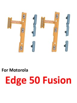 Phone Power Volume Button For Motorola Moto Edge 50 Fusion New On Off Up Down Key Internal Flex Cable Repair Parts Blue