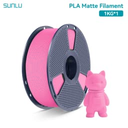 SUNLU 1Roll PLA Matte Filament 1.75mm 1kg Spool (2.2lbs) Smooth Matte Finish Neatly Wound Filament Fit Most FDM Printer