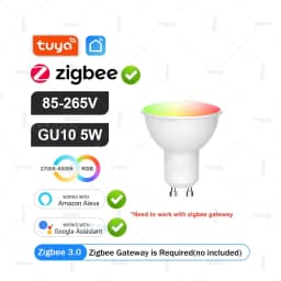 Tuya E27 GU10 E14 Smart Bulb Bluetooth WiFi Zigbee Dimmable Smart LED Lamp RGBCW LED Light Bulb Work With Alexa Google Assistant
