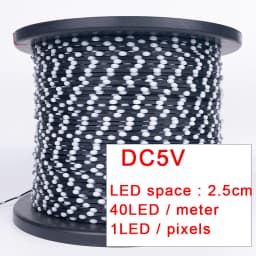 5V WS2811 WS2812 3PIN Black Wire LED String Lights Dream Color Accessories RGBIC Addressable Individually Fairy Light
