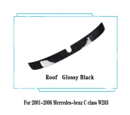 For 2001-2006 Mercedes-Benz C Class W203 Sedan Rear Trunk Lid Spoiler Rear Window Roof Spoiler Wings ABS Plastic Adjustment Kit