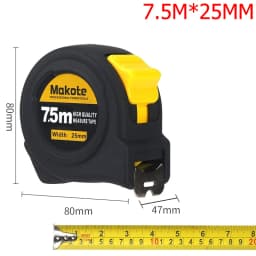 Precise Clear Steel Tape Measure Retractable 3M/5M/7.5M/10M Thickened Rubberized Woodworking Wear-resistant Tool Tape Ruler