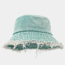 Unisex Trendy Autumn Solid Tassel Edge Washed Denim Summer Bucket Hat For Women Best Matched Sunshade Beach Fisherman Cap Gift