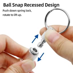 Dual Split Detachable Keychains Key Ring Quick Release Portable Metal Key Holder For Handy Outdoor Tool Accessories Mini Buckle