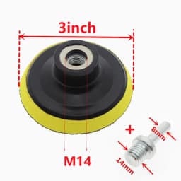 3/4/5/6/7inch M10 M14 Backing Pad Sanding Holder Disc Hook and Loop Polishing Backer Plate Drill Rod for Polisher Grinding Tool