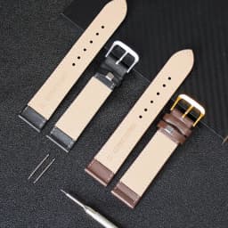 Black Brown Watch Strap with PU Leather Strap 12mm 14mm 16mm 18mm 20mm 22mm Suitable for Both Men and Women
