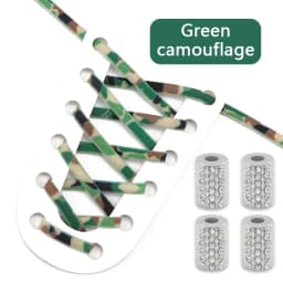 Elastic Round Printed Shoe Laces Diamond Metal Buckle No Tie Shoelaces Without Ties Shoelace for Sneakers Woman Man Shoestrings