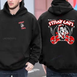 2025 New Hoodies Stray Cat Brian Setzer Lee Rocker Slim Jim Phantom Men Retro Aesthetic Hoodie Funny Tops Men's Clothing