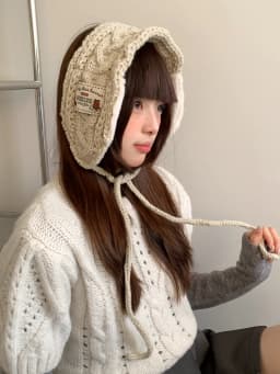 Womens Thickened Red Knitted Plush Earmuffs For Winter Warm Ear Protection Against Cold With Straps