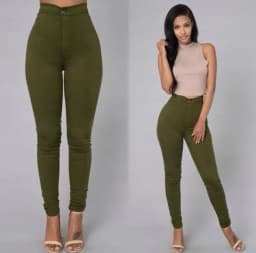 Spring Autumn New Solid Skinny Small Leg Pants Woman White High Waist Render Jeans Sexy Long Pants Femme Casual Pencil Pants