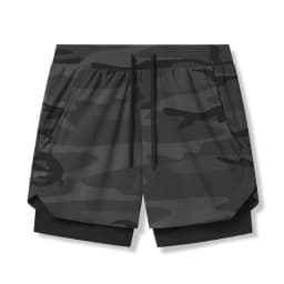 Men's 2-in-1 Running Shorts Quick Dry Gym Sports Shorts Double Layer Breathable Beach Fitness Inner Lining Summer 2025