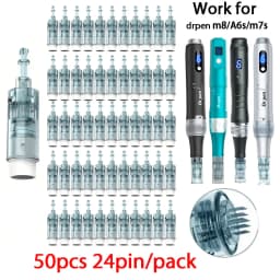 100pcs Dermapen M8 Needle for Drpen M8/m7s/A6s Derma Micronneedle Pen Mesotherapy Microneedling Needle Length 0.25mm