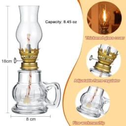1Pcs Mini Chamber Desktop Glass Oil Fire Fly Decorative Birthday Lamp Holder With Lampshade Lighting Lantern Candle