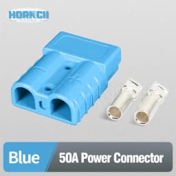 50A 2 Pin Power Connector 600V DC Two-pole Battery Quick Connector SB50 Charging Plug for Forklift Car RV Battery UPS Inverter