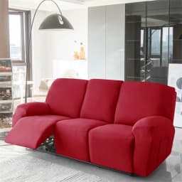 1/2/3 Seater Soft Recliner Sofa Cover Solid Color Simple Single Sofa Slipcover Relax Couch Armchair Protector Case Removable