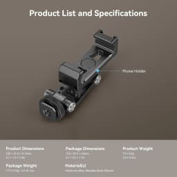 SmallRig Metal Phone Support with Cold Shoe Mount Phone Support for DJI RS 3 /RS 3 Pro/ RS 3 Mini /RS 4Pro/RS 4 w Cold Shoe 4382