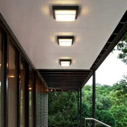 Square Outdoor LED Ceiling Lamp Surface Mounted Waterproof Sconces Bathroom Porch Garden Exterior Wall Lighting Fixture 110/220V
