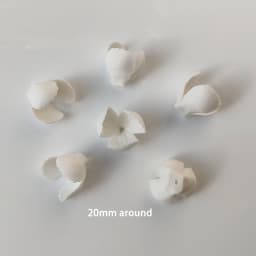 50pcs Handmade Ceramic Flower Material White Color Porcelain Floral Hair Accessories For DIY Jewelry Make Parts