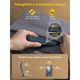 Glocusent USB Rechargeable Lamp Bookmark Style Book Light with Sleep Aid & Timer, 5 Brightness 3-Color Expertise Book Light
